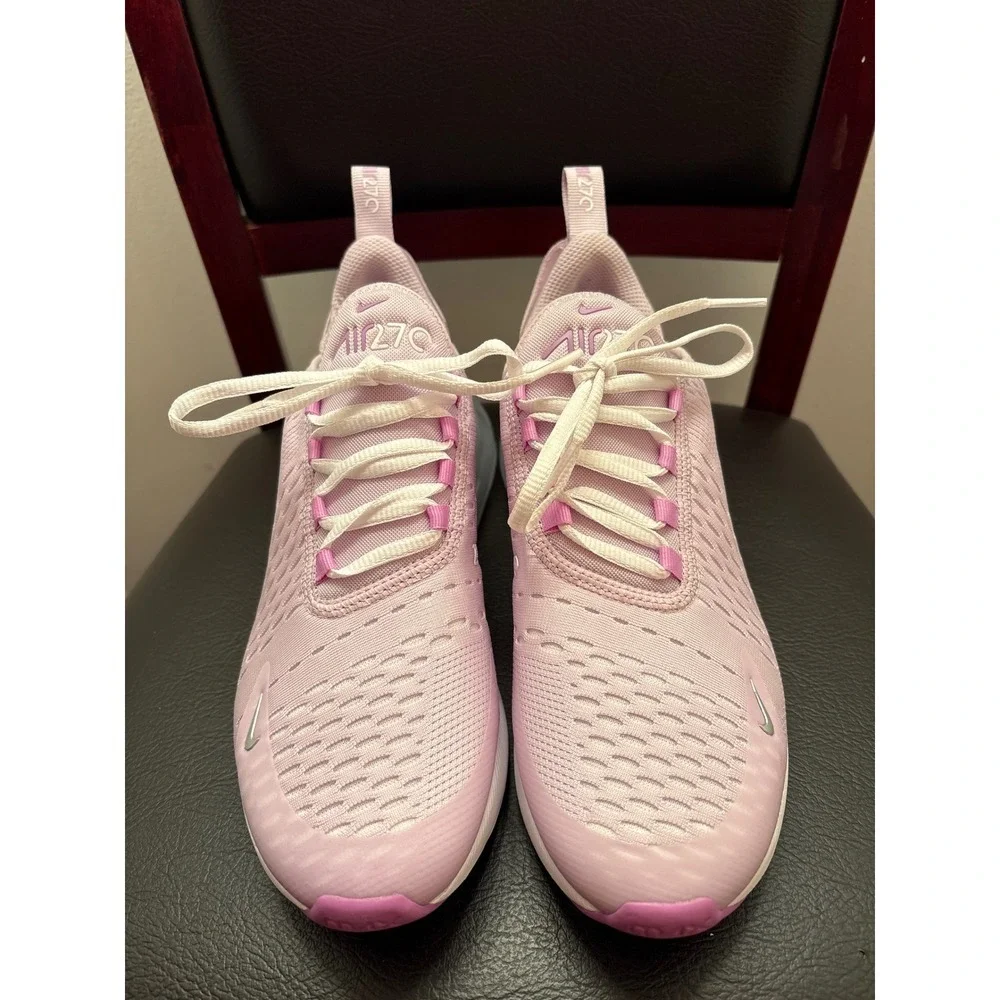 Nike Air Max 270 Women Pink White Athletic Sneakers Shoes Size 6Y 7.5 Women’s